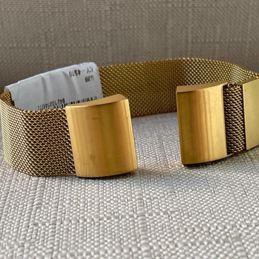 Replacement band for fitbit charge 2 Gold Tone Mesh Metal Strap Band New